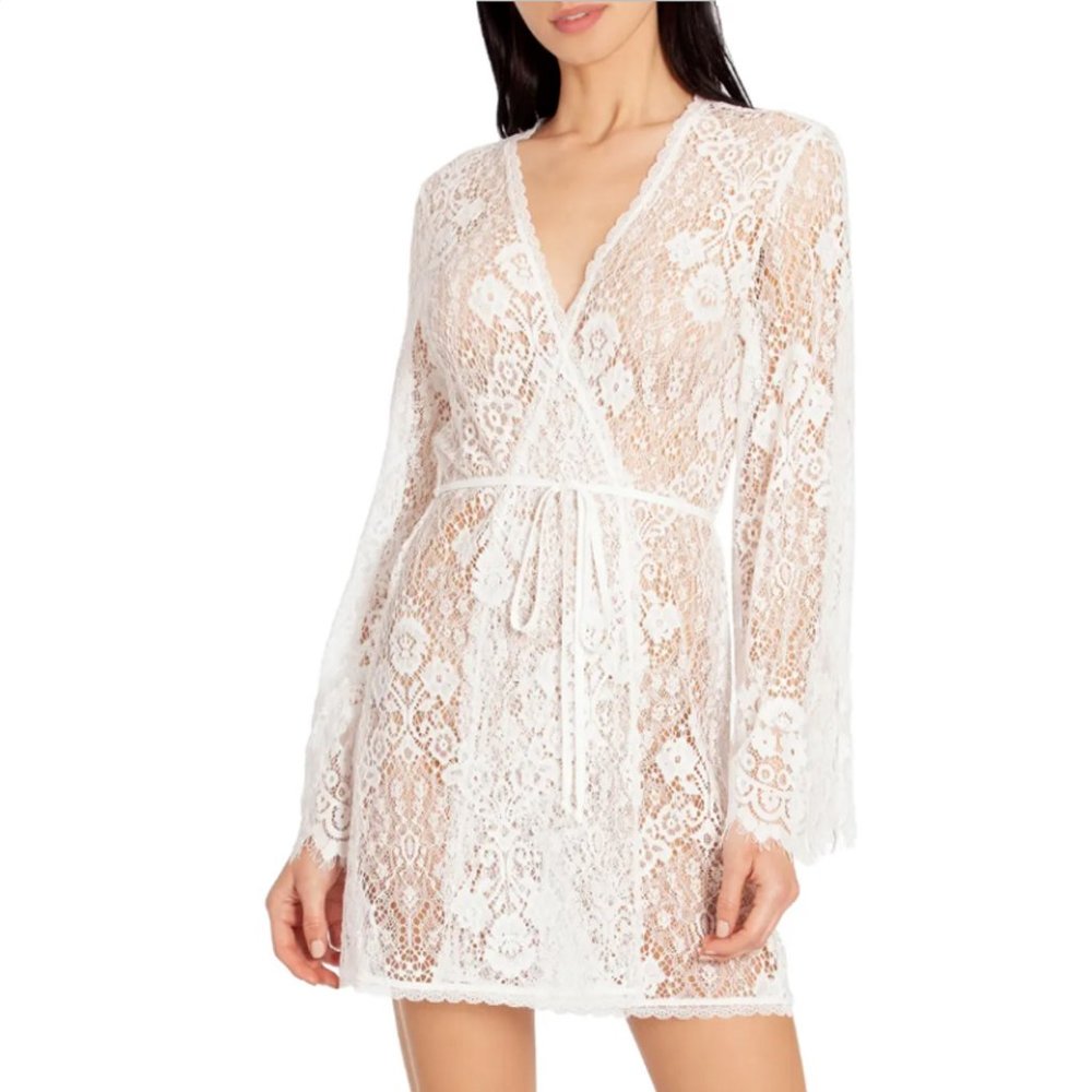 BNWT In Bloom by Jonquil Lace Wrap Robe  sz.XS-S